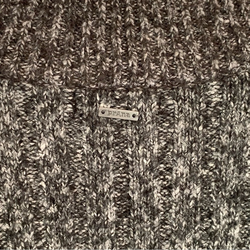 prAna Angelica Duster Cardigan Sweater Jacket Women S Gray Cable Knit Mid-Length - Picture 8 of 13